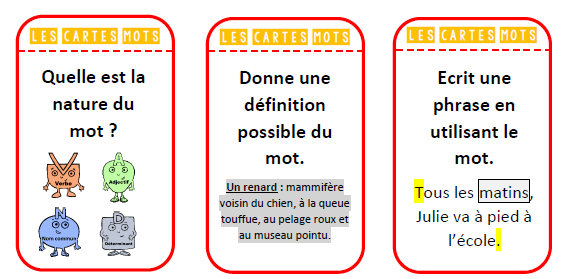 Atelier des mots Orthographe Picot ( je mémorise et je sais écrire des